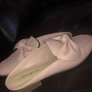Indigo rd. pink mules.